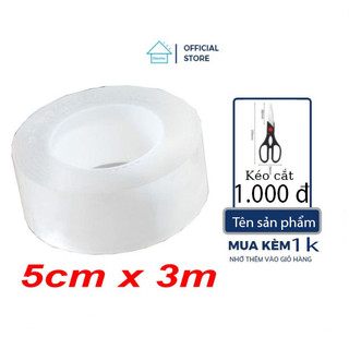 Băng dính 5cm x 3m chống nước nhà bếp, chống thấm bồn rửa bát siêu chắc trong suốt DOCONU. [CAM KẾT BẢO HÀNH 1 ĐỔI 1]