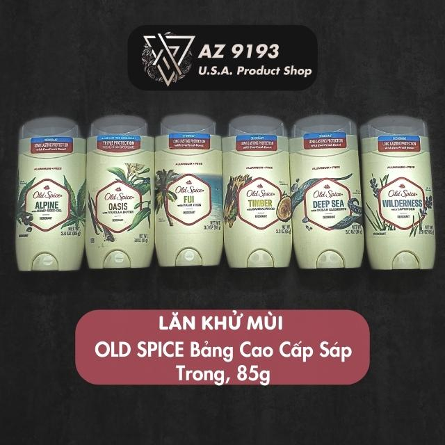 Lăn Khử Mùi Old Spice, Sáp Trong, 85g, Dòng Cao Cấp, Không Nhôm, Không Vàng Áo - AZ9193