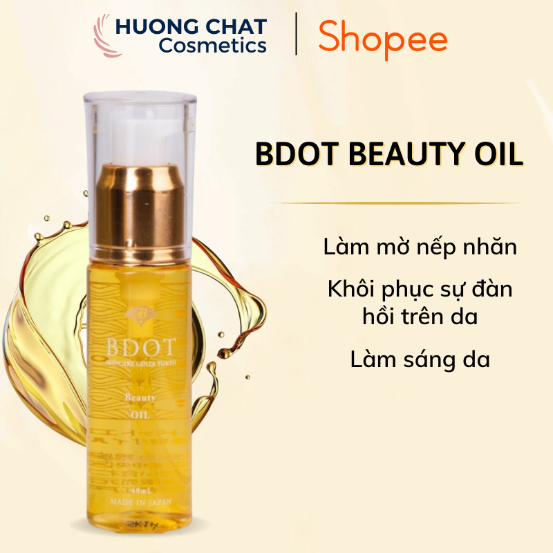 Bdot Beauty Oil hàng chính hãng của Nhật - 40ml - xóa mờ nếp nhăn nám tăng độ đàn hồi giúp trẻ hóa làn da