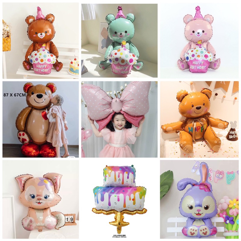 Bóng hình chiếc bánh kem sinh nhật, bánh gato trang trí sinh nhật, thôi nôi