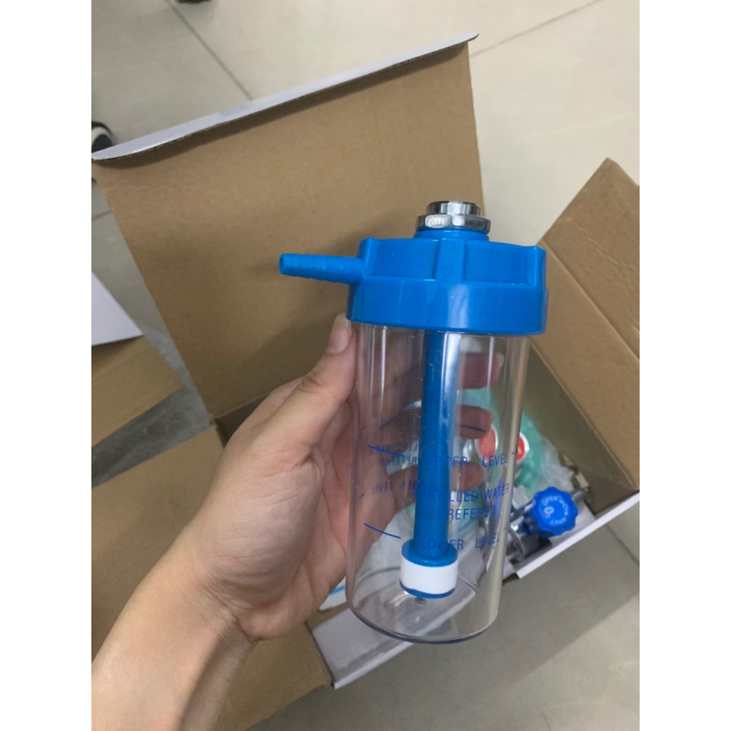 Bình làm ẩm, cóc tạo ẩm đồng hồ oxy y tế