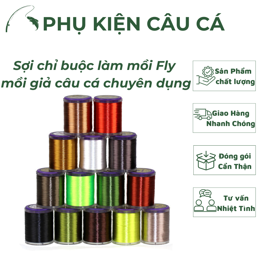 chỉ buộc mồi câu cá 75D