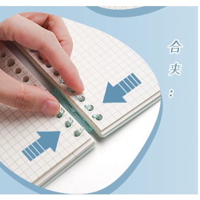Còng lò xo nhựa binder 5 nhẫn có thể đóng mở thay giấy làm sổ