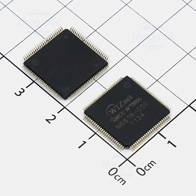 W7100A, 8-Bit 8051 Microcontroller, 25MHz, 64KB FLASH, 100-LQFP//99