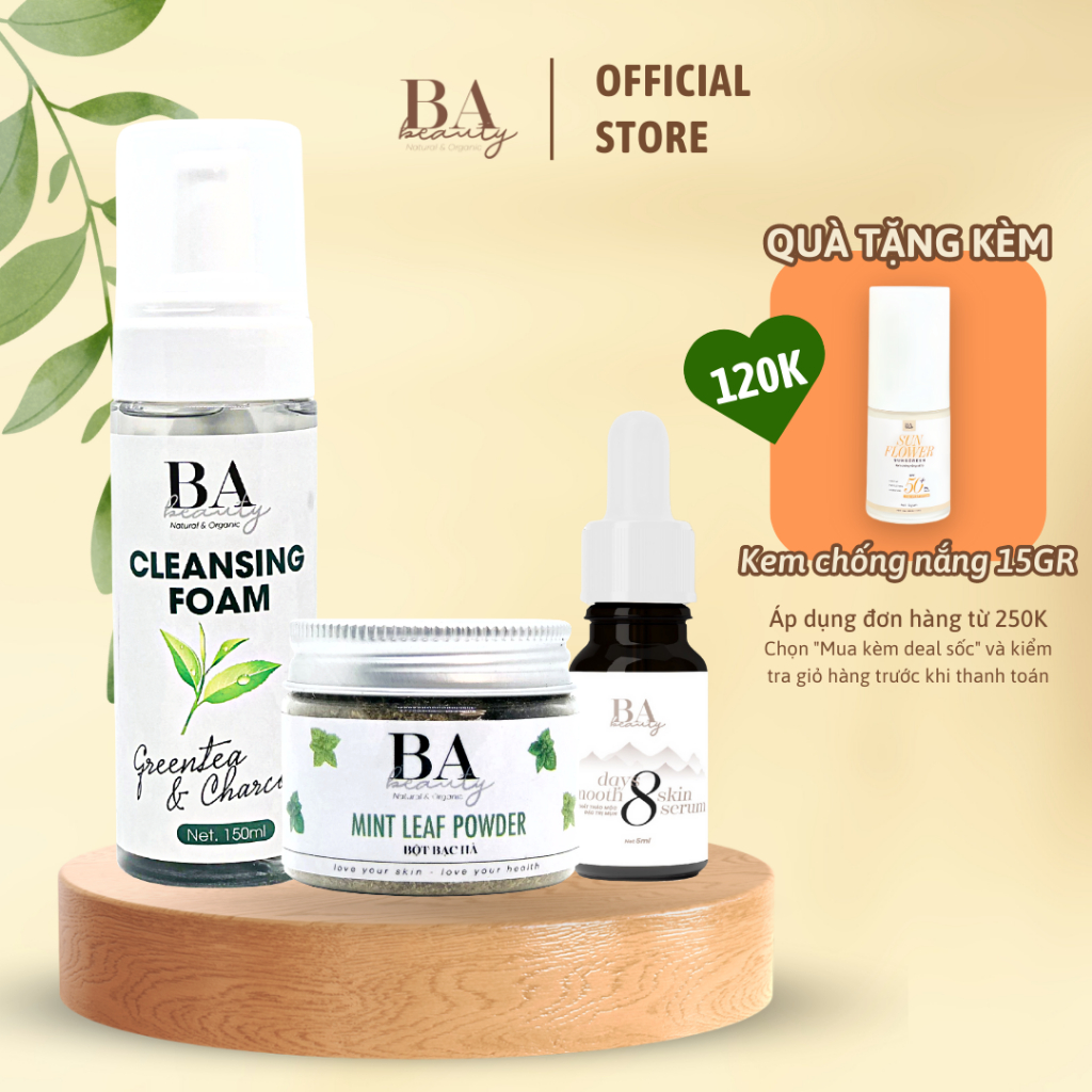 Combo cho da mụn - Giảm mụn - Se lỗ chân lông - Babeauty