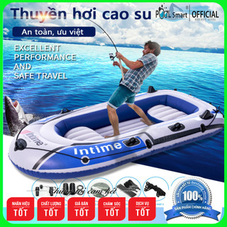 Thuyền bơm hơi, thuyền phao, xuồng bơm hơi ,thuyền câu cá INTIME chứa 3-4 người lớn cao cấp(Tặng kèm bơm ,mái chèo,dây)