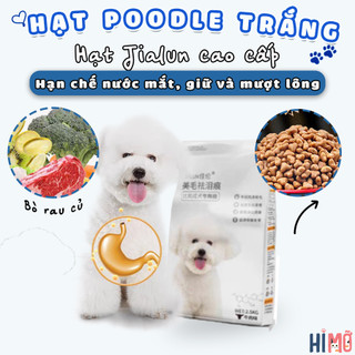Thức ăn hạt poodle/pom/bichon Jialun dành cho cún lông trắng, hạn chế nước mắt, ố lông, giữ và mượt lông