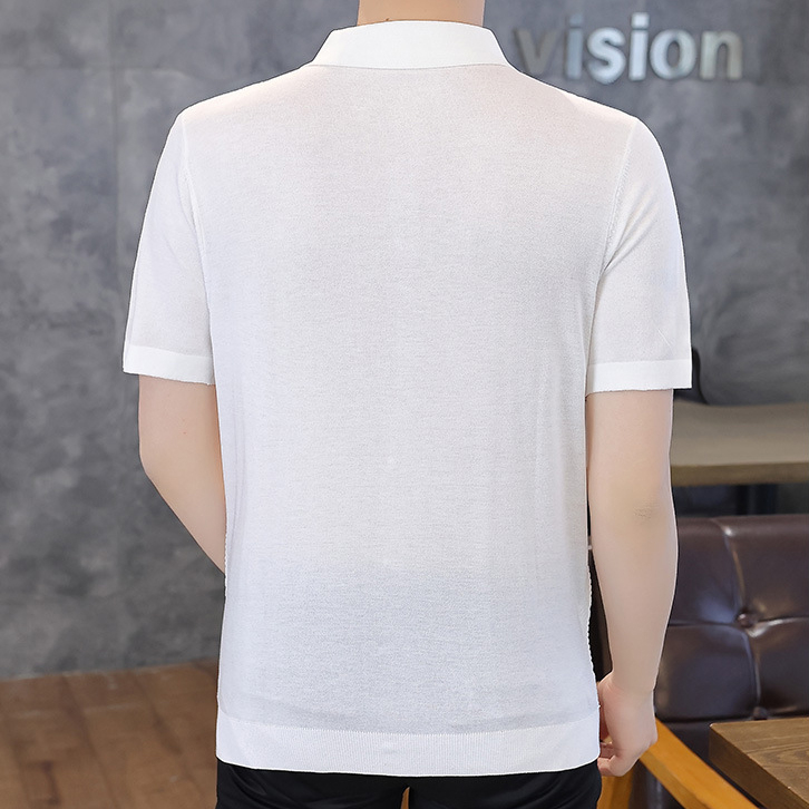 Áo thun nam cổ bẻ form ôm 2 màu trắng đen đơn giản mà vẫn sang chảnh lịch lãm H75