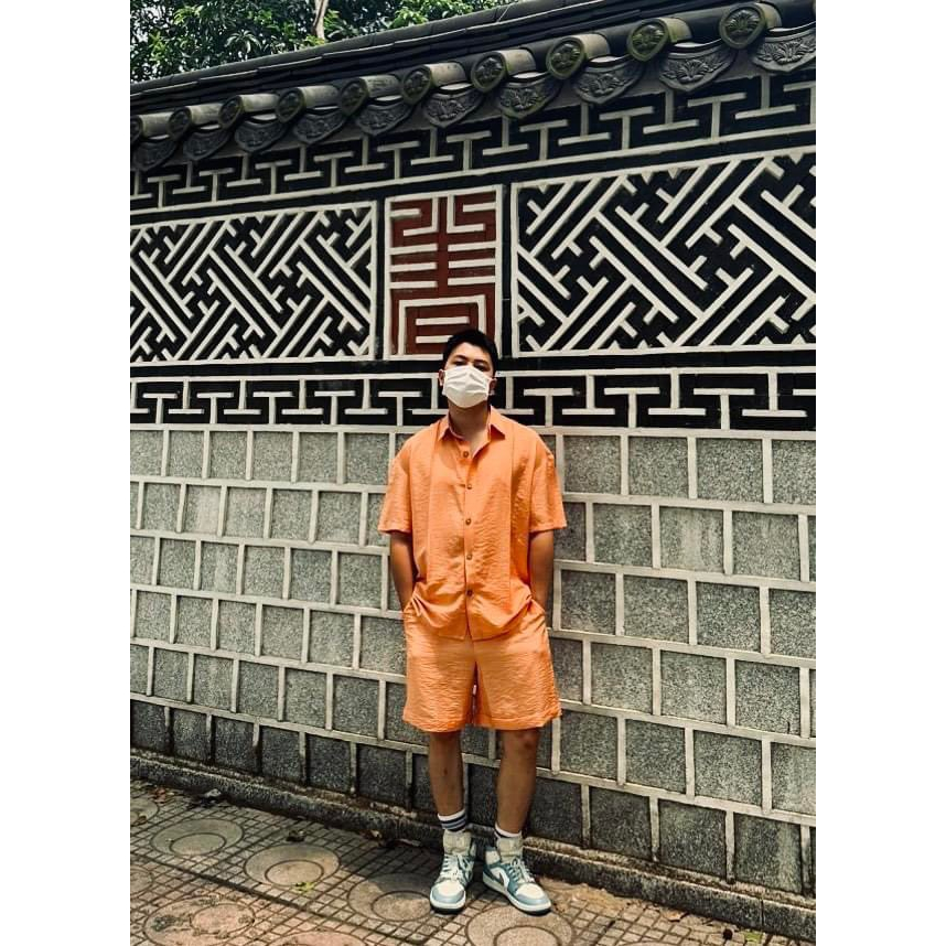 Bộ đũi nam cổ sơ mi quần đùi có túi Melody-51001