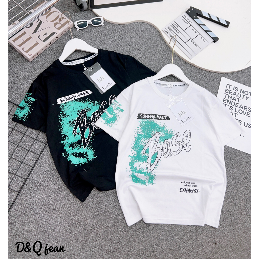 Áo phông đại cồ quảng châu cho bé trai 33-50kg cao cấp xịn xò, áo phông cổ tròn size đại bé trai