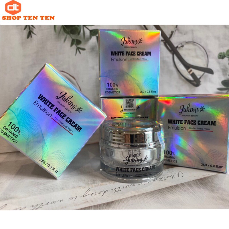Kem nám trắng da Jukimi White Face Cream giúp đào thải sắc tố melanin