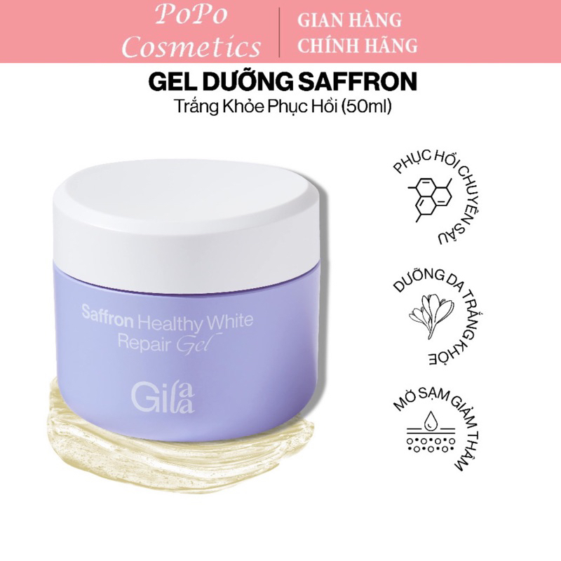 [Tặng mask]Kem Dưỡng Gilaa Saffron Trắng Khỏe Phục Hồi 50ml