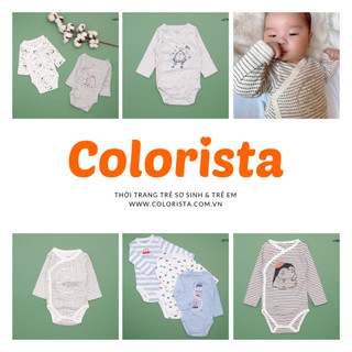 Body chip dài tay cotton mềm mại màu sắc nhẹ nhàng dễ mặc thời trang trẻ em COLORISTA