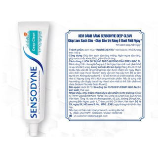 Kem Đánh Răng SENSODYNE Deep Clean Toothpaste 160g