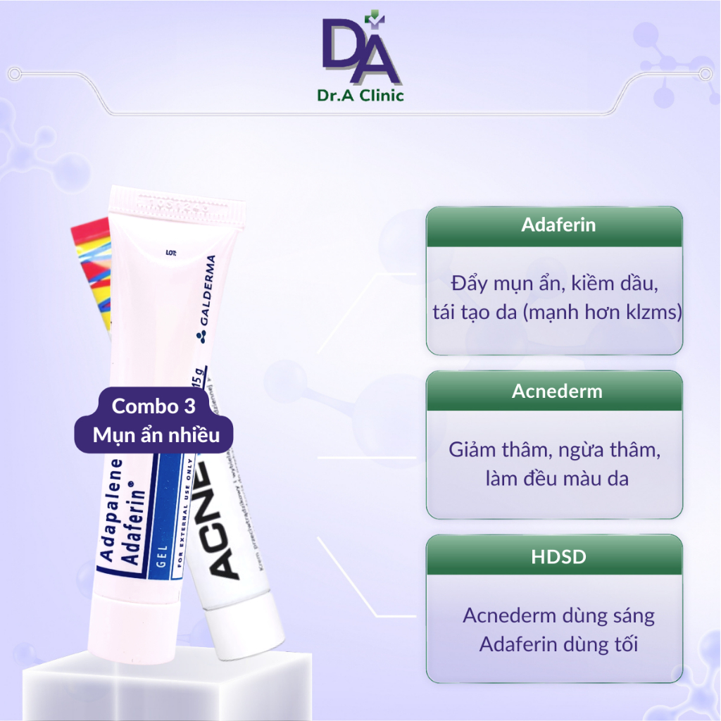 Giảm mụn chuyên sâu chính hãng Dr.A được khuyên dùng từ bác sĩ da liễu, biến hóa cho bạn làn da khỏe và đẹp