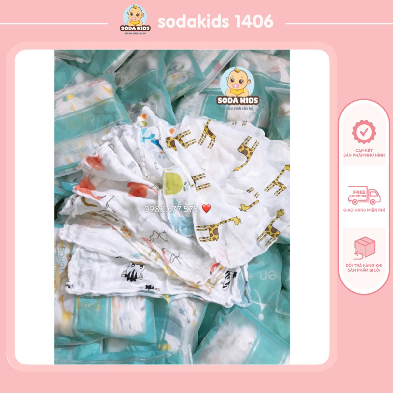 Set 10 khăn sữa sợi tre