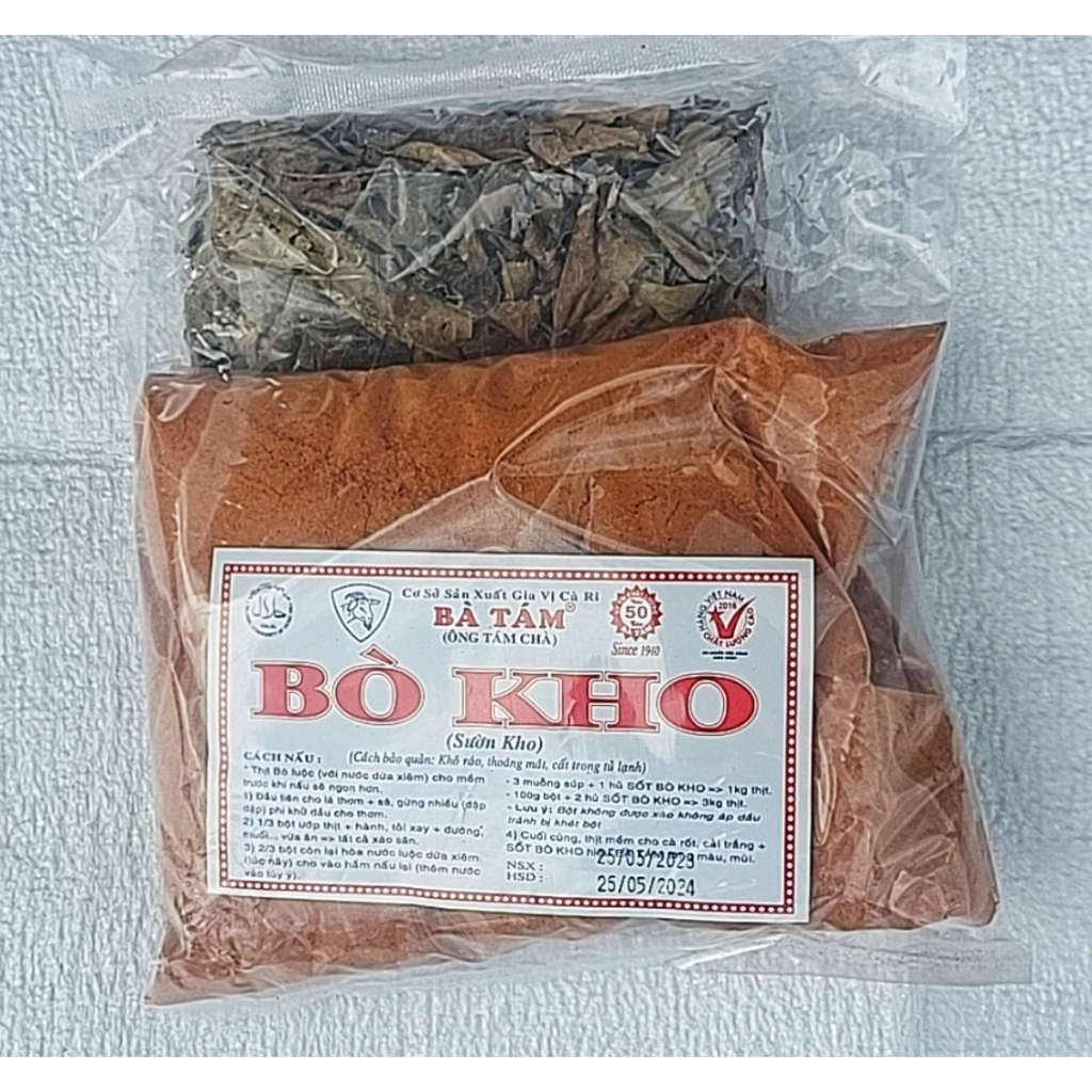 Bột thơm Bột Gia Vị Nấu Bò Kho Bà Tám ( Ông Tám Chà ) gói 500g