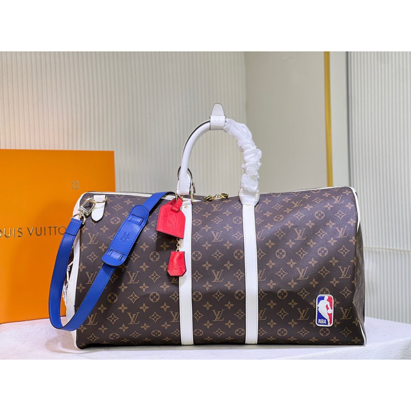 - Túi Du Lịch L.V x NBA Keepall 55 Monograms Cao Cấp - Túi Trống L.V x NBA