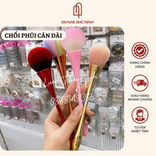 Chổi phủi bụi nail cán dài, cọ phủi bụi móng cao cấp