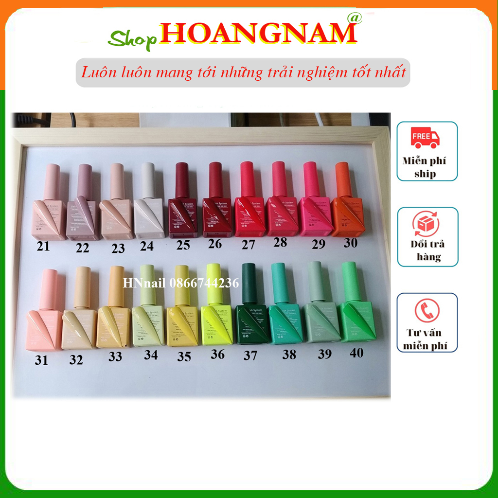 Sơn gel móng tay hơ đèn Gairriy chai15ml chăm sóc móng làm đẹp nail mi spa shop hoangnam
