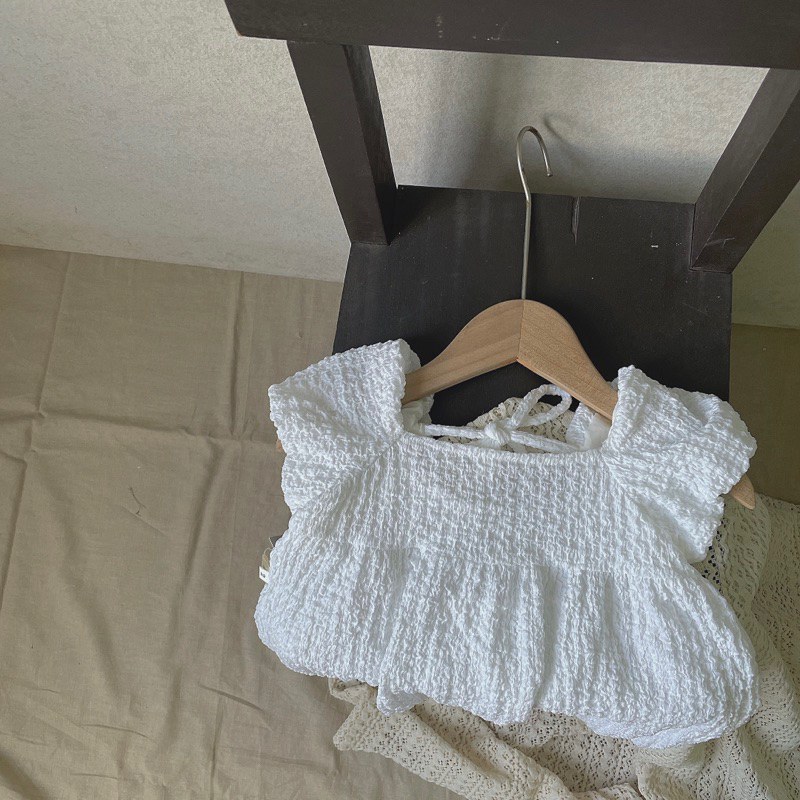 Body suit thun nhún thắt nơ xinh cho bé Tiệm Su Kids