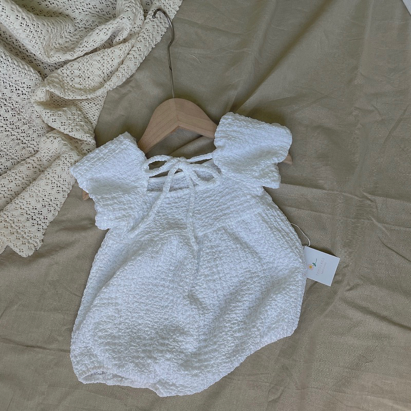 Body suit thun nhún thắt nơ xinh cho bé Tiệm Su Kids