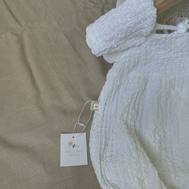 Body suit thun nhún thắt nơ xinh cho bé Tiệm Su Kids