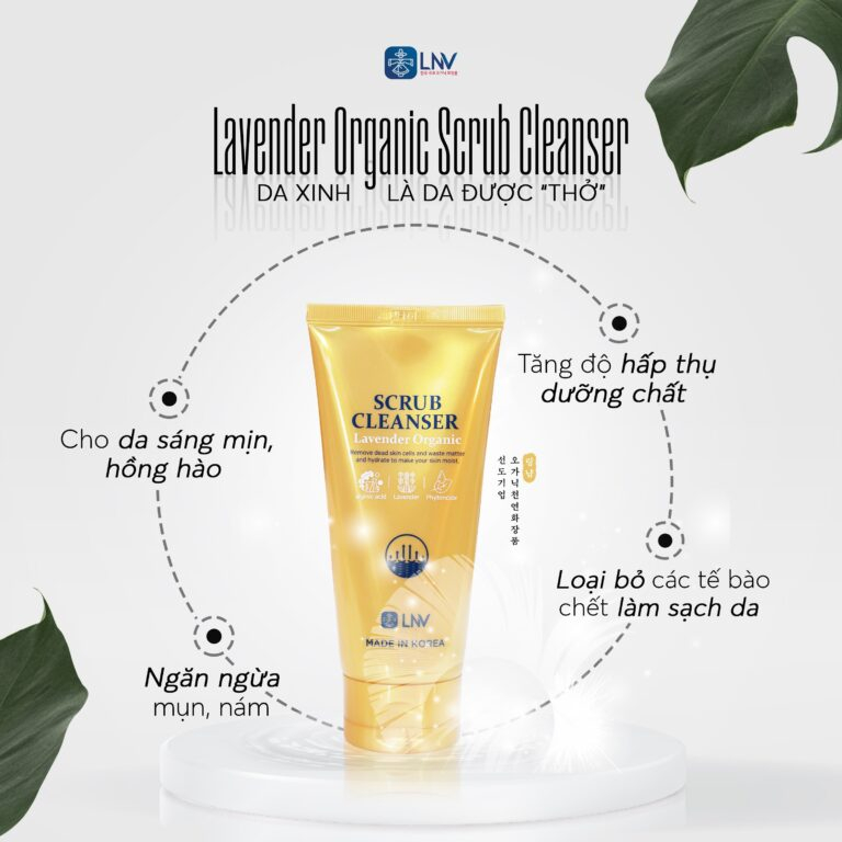 Tẩy Tế Bào Chết Lavender Organic Linh Nhâm - sạch sâu thông thoáng, mờ thâm ngừa mụn