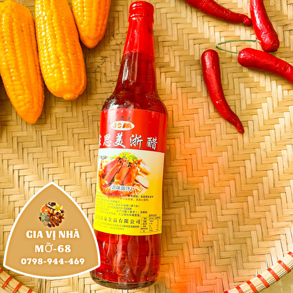Giấm hồng ( giấm tôm ) chuyên dùng làm vịt quay - chai 700ml
