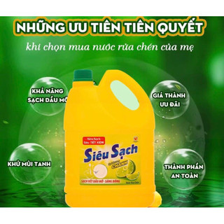 Nước Rửa Chén Siêu Sạch 3,6kg