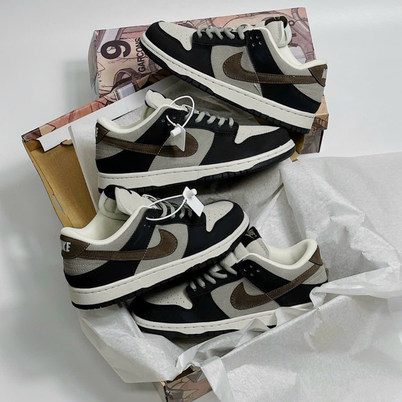 Giày sneaker sb dunk low xanh xám nỉ