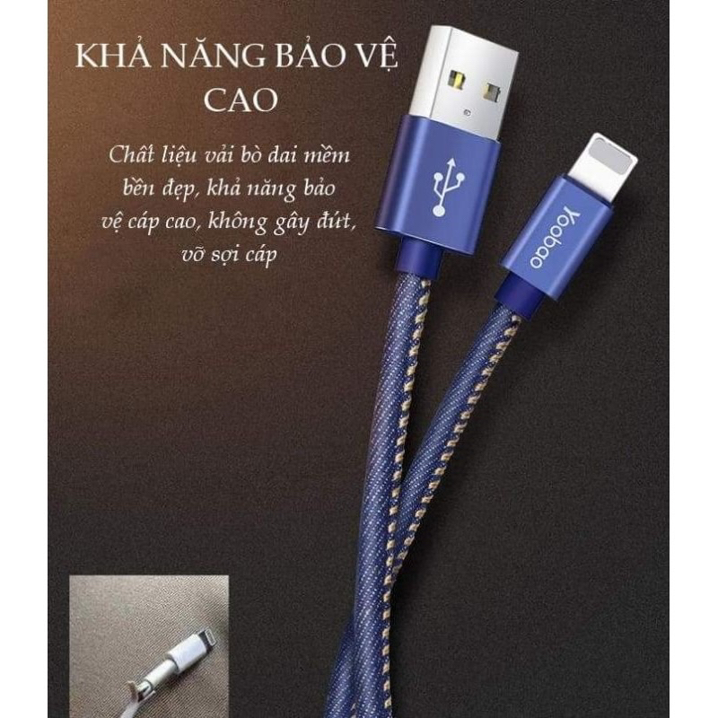 Cáp dù YOOBAO 1,8m , Cáp dù chống gãy đứt
