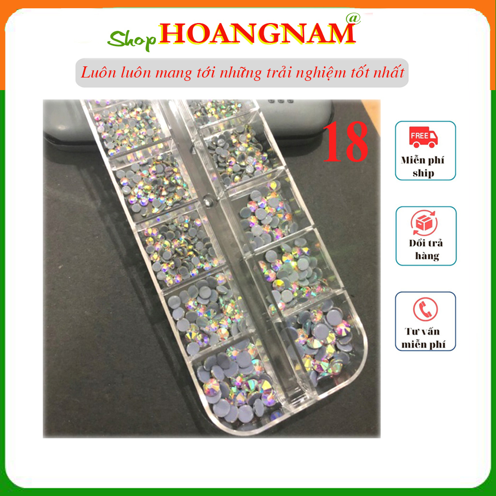 Đá chân keo mix size siêu sáng trang trí móng làm nail