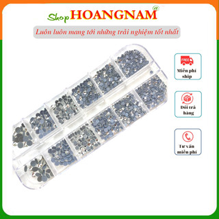 [khay 16] Đá chân keo mix size siêu sáng trang trí móng làm  nail mi shop hoangnam nail