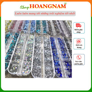 Đá chân keo khay mix màu chăm sóc trang trí móng làm nail mi spa shop hoangnam