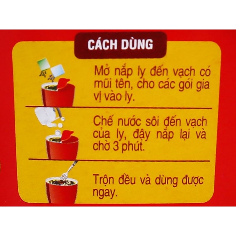 MÌ LY CAY CAY BÒ 66 G -  MÌ LY CAY CAY HẢI SẢN 66 G -  1 Thùng