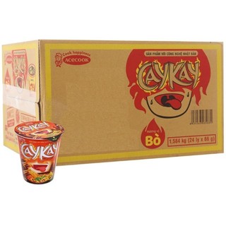 Mì ly cay cay bò 66 g - mì ly cay cay hải sản 66 g - 1 thùng