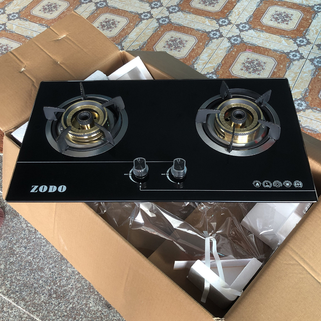 Bếp Gas Âm Bật Cơ ZODO Đánh Lửa Magneto, Không Cần Thay Pin, Có Nấc Hầm