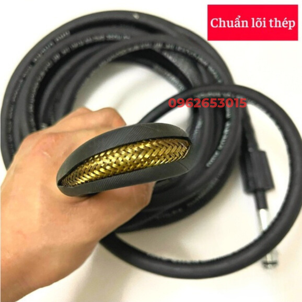 Dây rửa xe 10, 15, 20m, Dây rửa xe áp lực cao lõi thép ren 22mm