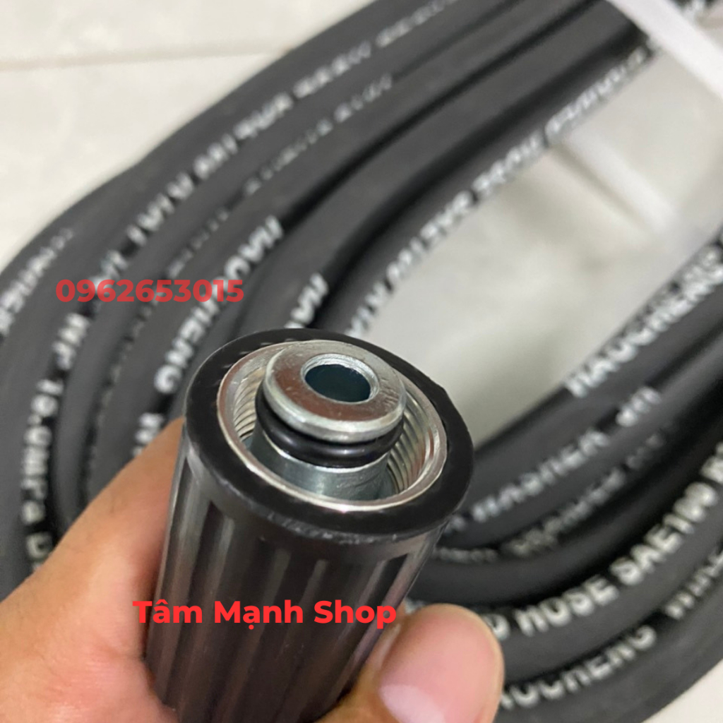 Dây rửa xe 10, 15, 20m, Dây rửa xe áp lực cao lõi thép ren 22mm