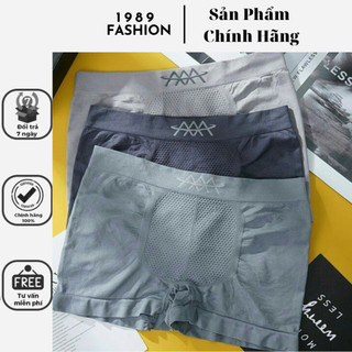 Quần sịp nam - hộp 3 quần lót cotton thông hơi sịp đùi boxer nam co dãn 4 chiều chữ a