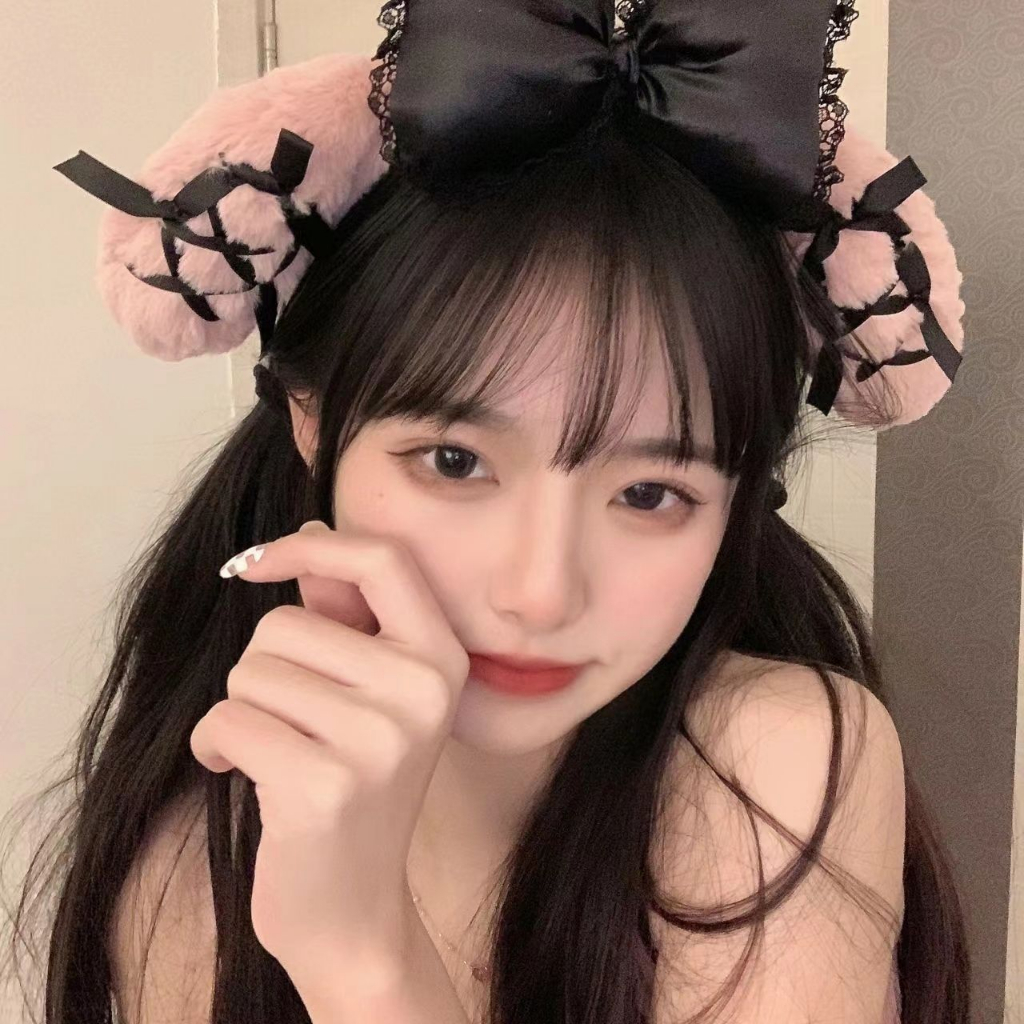 Băng đô, cài tóc nơ 3D cosplay nhân vật hoạt hình Kuromi - Sanrio