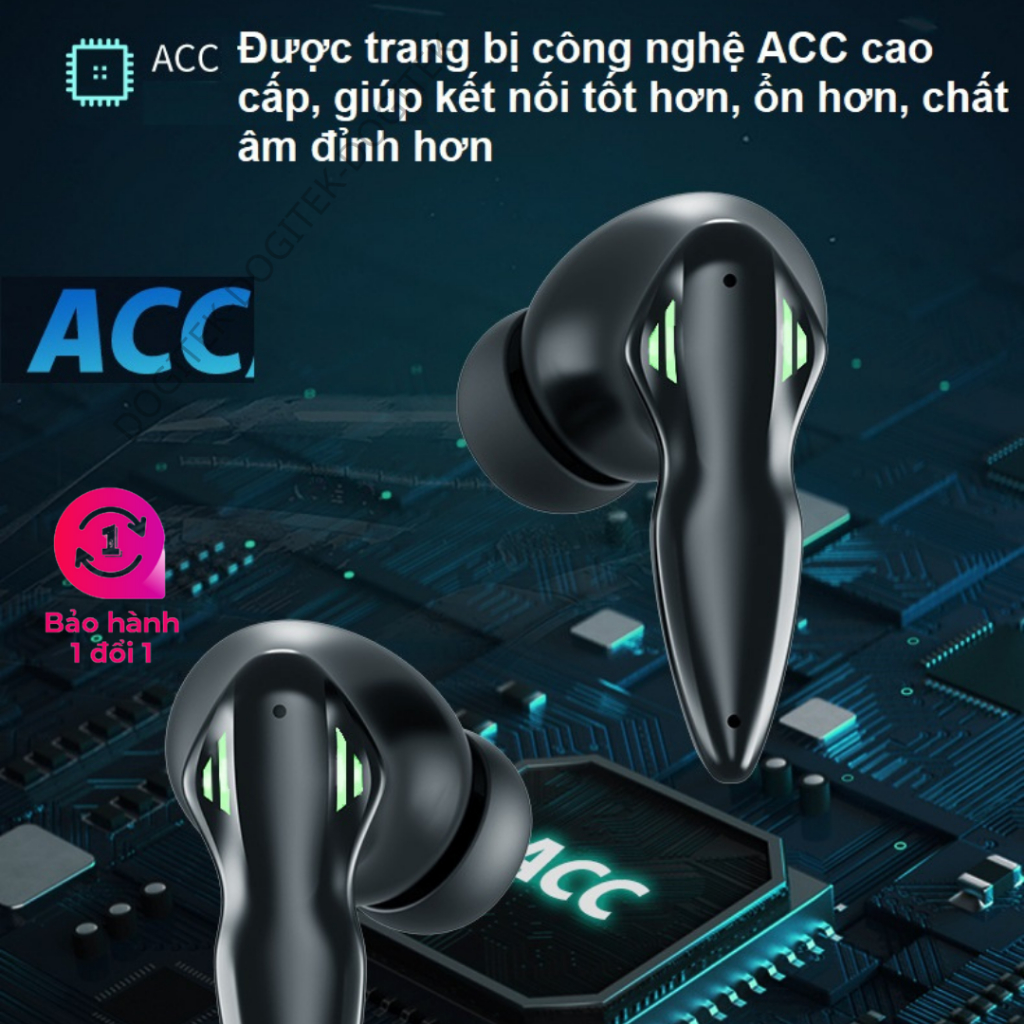 Tai nghe gaming bluetooth S520 Tai nghe không dây gaming âm trầm kèm chế độ kép nhạc và game ( Bản quốc tế)