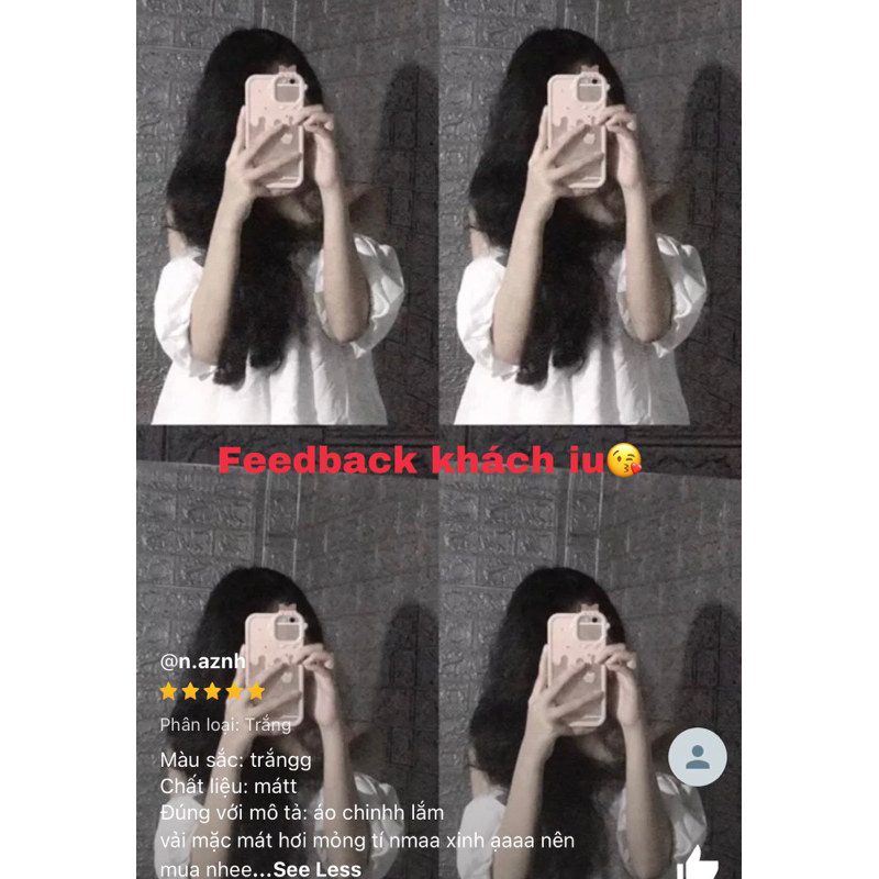 Áo trễ vai bèo tay phồng rộng tiểu thư sang chảnh