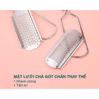 Mặt lưỡi chà gót chân inox thay thế, miếng chà gót chân inox thay thế