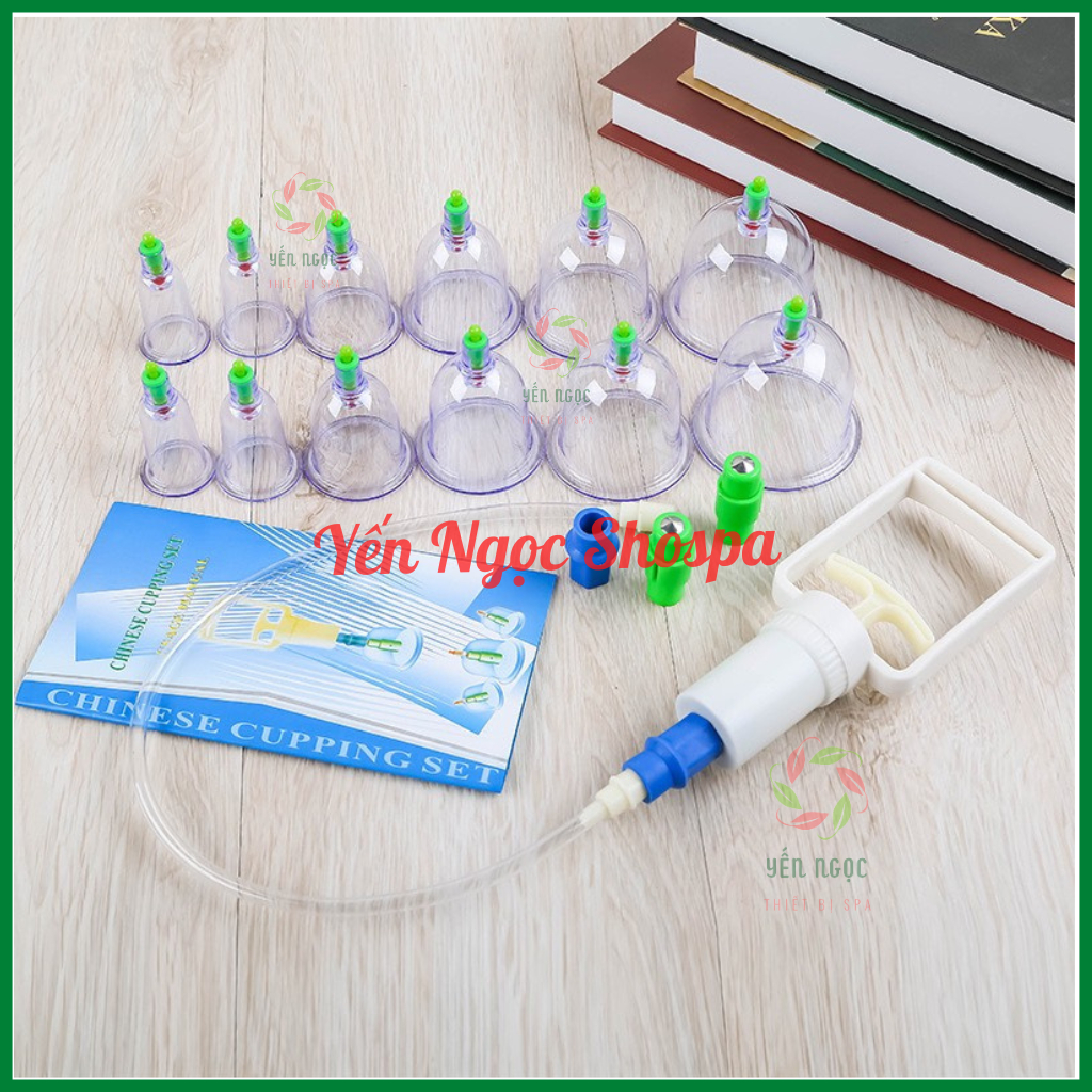 12 ly Bộ giác hơi không dùng lửa 12 cốc đủ phụ kiện Bộ giác hơi 12 ống