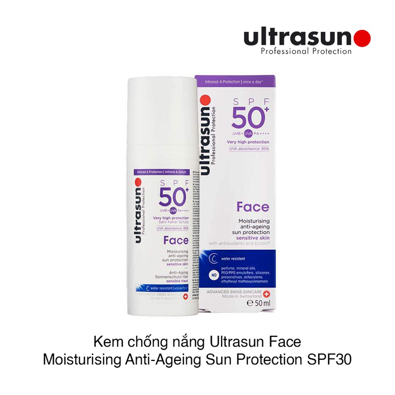 KEM CHỐNG NẮNG ULTRASUN FACE MOISTURISING ANTI-AGEING SUN PROTECTION SPF50 50ML (TÍM)