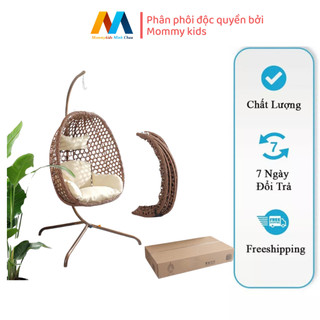 Xích đu nửa quả trứng ngồi thư giãn, hóng mát, trang trí nhà cửa
