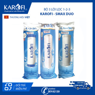 Bộ 3 Lõi lọc nước Karofi 1,2,3 dùng cho máy lọc nước RO