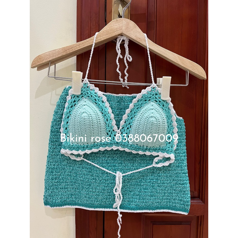 BIKINI LEN MÓC XANH KHOÉT HÔNG